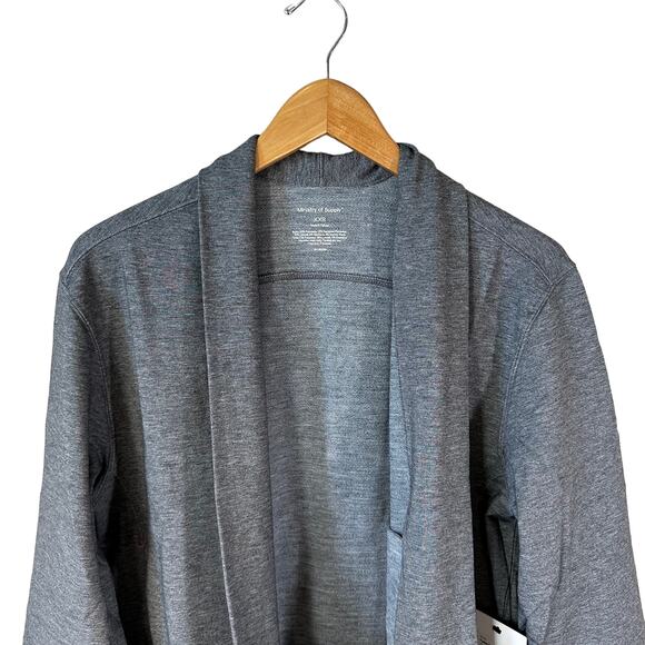 NWT Ministry of Supply Women's Fusion Terry Cardigan Classic Grey Heather XXS - Picture 6 of 9